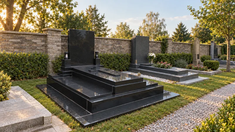 Nové hrobky – od základu přes montáž jeřábem po hotový hrob
