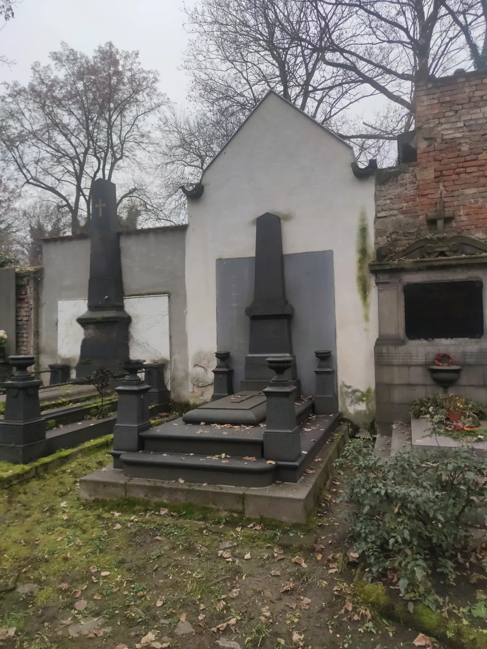Olšany — původní stav hrobky, 2022